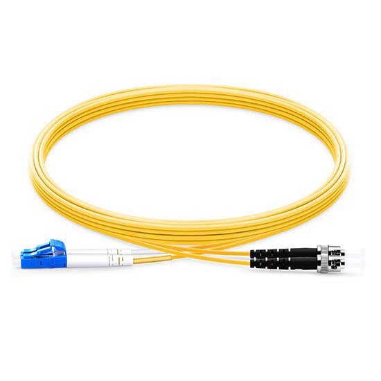 LC UPC to ST UPC Duplex 2.0mm PVC (OFNR) 9/125 Single Mode Fiber Patch Cable