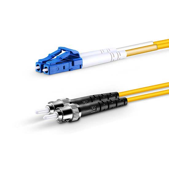 LC UPC to ST UPC Duplex 2.0mm PVC (OFNR) 9/125 Single Mode Fiber Patch Cable