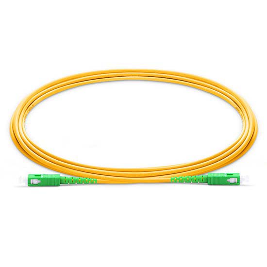 SC APC to SC APC Simplex 2.0mm LSZH 9/125 Single Mode Fiber Patch Cable