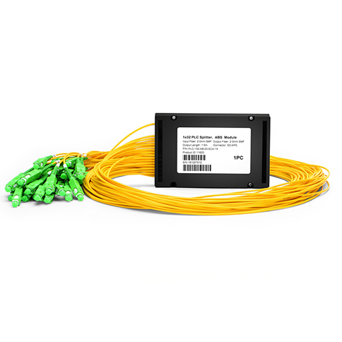 1x32 1X64 PLC Fiber Splitter, Splice/Pigtailed ABS Module, 2.0mm, SC/APC, Singlemode