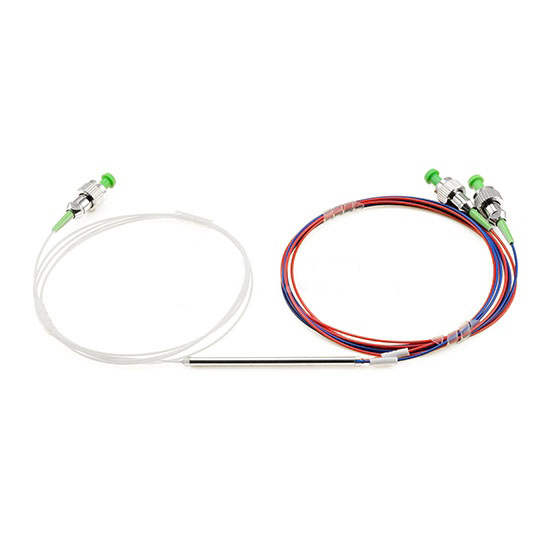 1X2 FBT Splitter Singlemode Dual Window 0.9mm Fiber with Loose Tube, FC/APC