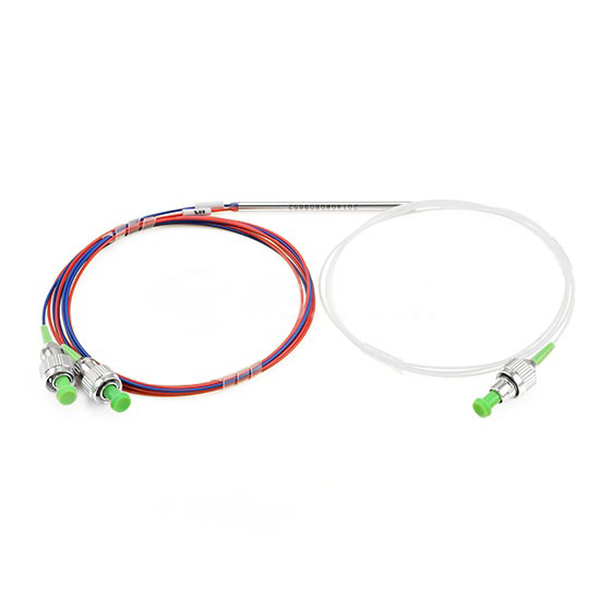 1X2 FBT Splitter Singlemode Dual Window 0.9mm Fiber with Loose Tube, FC/APC