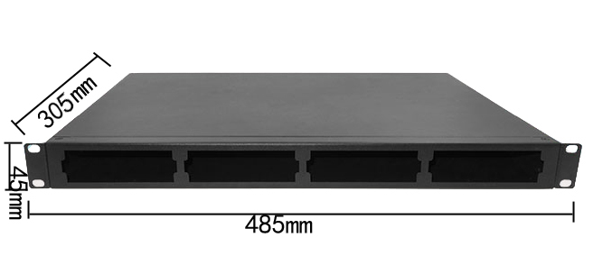 1U rack MPO Patch Panel with 4 slots