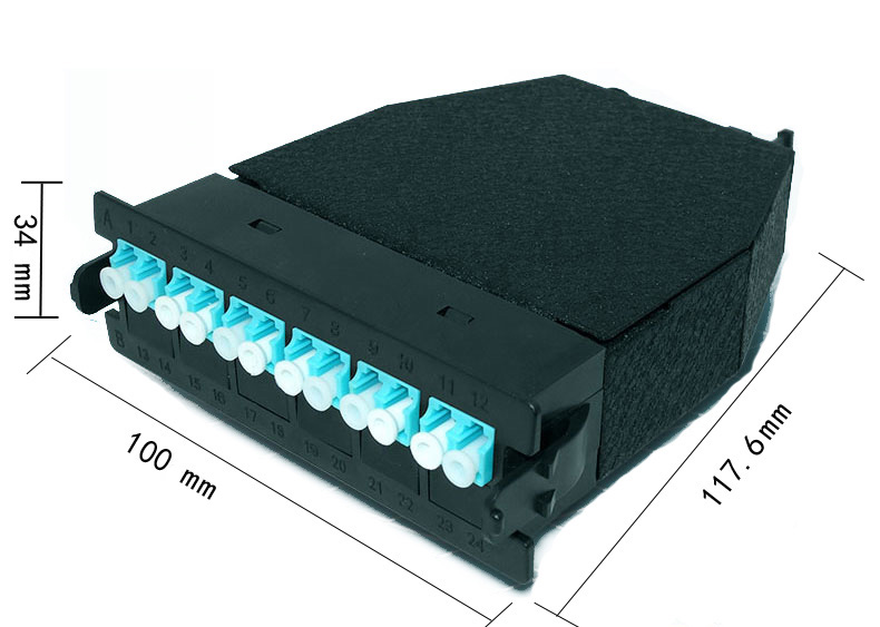 1U rack MPO Patch Panel with 4 slots